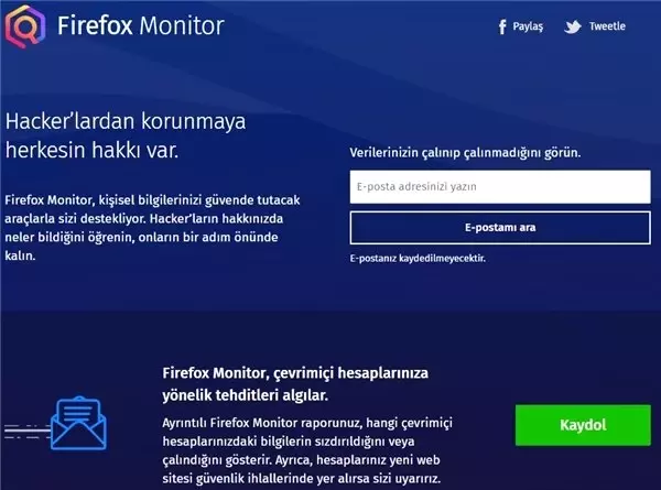 Hesaplarınızın Çalınıp Çalınmadığını Öğrenmenin En Kesin Yolu: <a class='keyword-sd' href='/firefox/' title='Firefox'>Firefox</a> Monitor