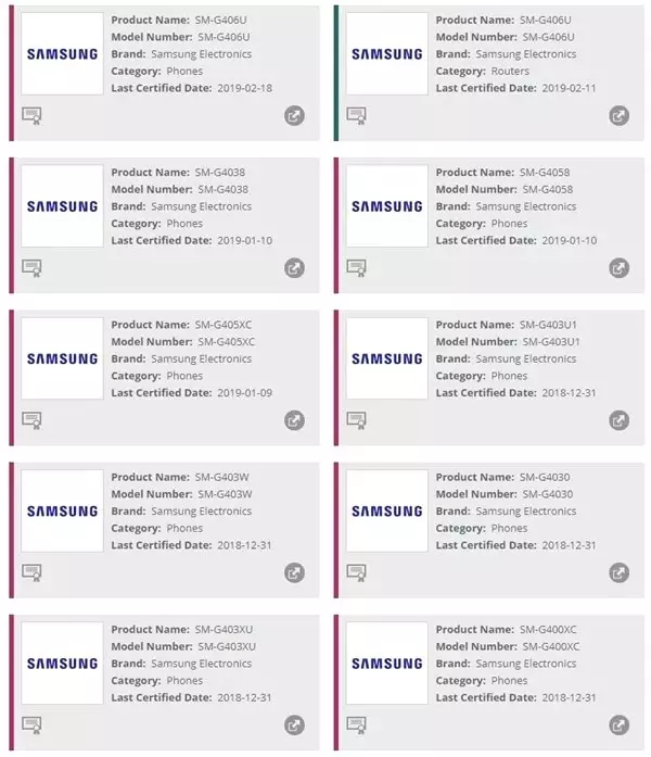 Samsung'un Sm-G4 İsimli Bütçe Dostu Akıllı Telefon Serisi Ortaya Çıktı