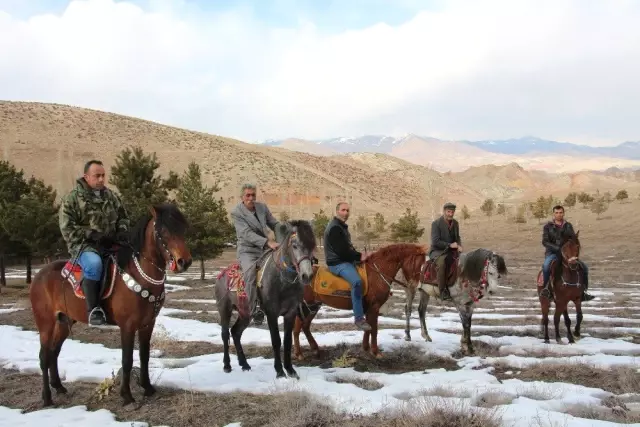 Erzurum'da Bir Garip Olay! Atlarla 'Karlı Pekmez' Yemeye Gittiler