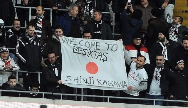 Beşiktaşlı Taraftarlardan Shinji Kagawa'ya Destek