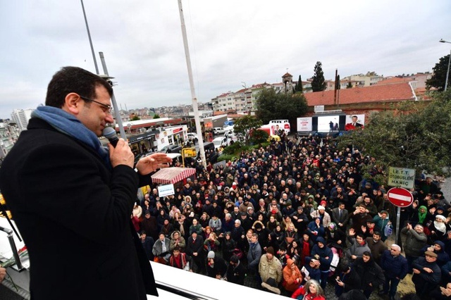 CHP'nin İstanbul Adayı Ekrem İmamoğlu'ndan Şişli'de Greve Giden Temizlik İşçilerine Çağrı