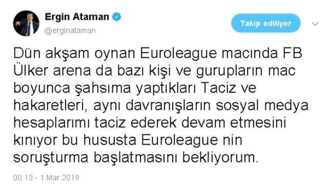 Anadolu Efes Başantrenörü Ergin Ataman'dan Euroleague'e Fenerbahçe Çağrısı Anadolu Efes Başantrenörü Ergin Ataman'dan Euroleague'e Fenerbahçe Çağrısı