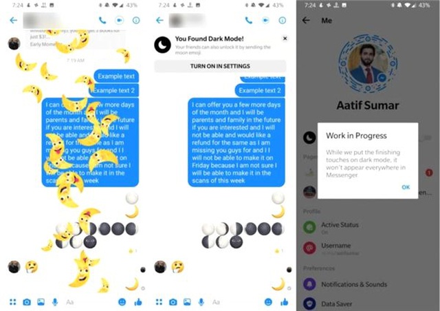 Facebook Messenger'da Karanlık <a class='keyword-sd' href='/moda/' title='Moda'>Moda</a> Nasıl Geçilir?