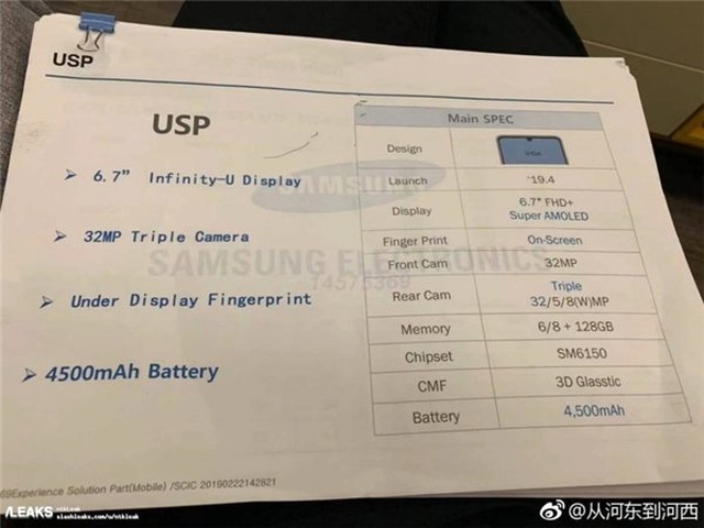 Üç Arka Kameralı Samsung Galaxy A60'ın Teknik Özellikleri Ortaya Çıktı