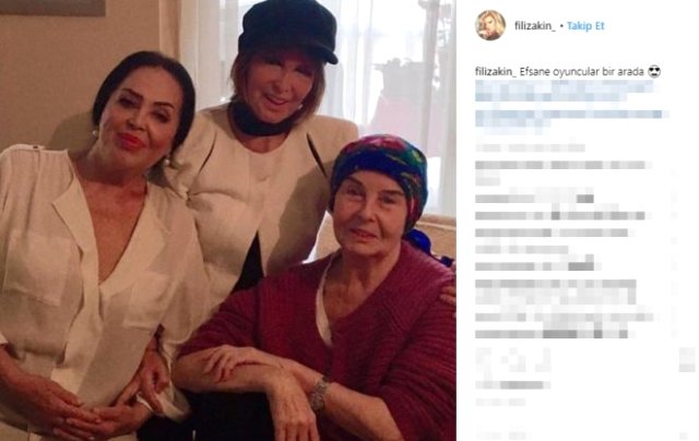 Filiz Akın ve Türkan Şoray, Beyin Ameliyatı Olan Fatma Girik'i Ziyaret Etti