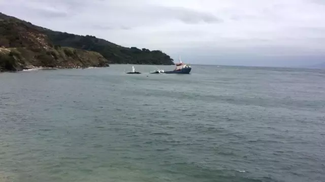 Marmara Adası'nda Kuru Yük Gemisi Battı