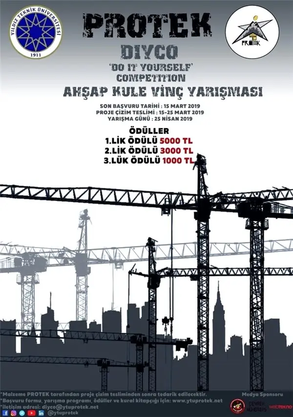 Dıyco Ahşap Kule Vinç Yarışması İçin Son Başvuru Tarihi 15 Mart