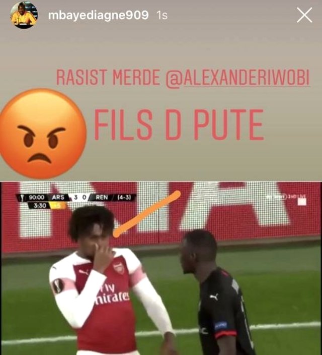 Mbaye Diagne, Arsenal Forması Giyen Alex Iwobi'ye Sosyal Medyadan Küfür Etti