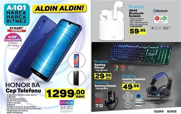 A101, Önümüzdeki Hafta Türkiye'de İlk Kez Honor 8a Satacak