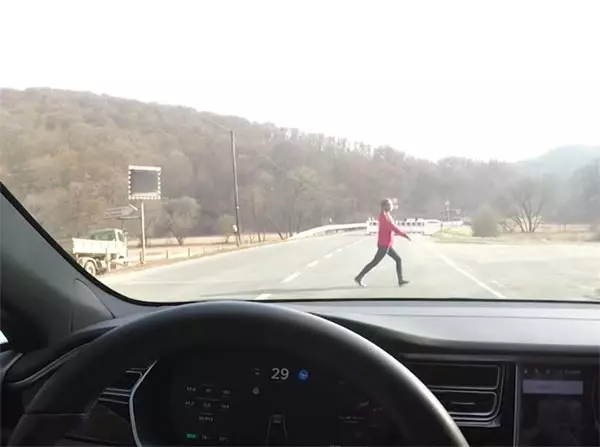 Bir Youtuber, Tesla'nın Çarpışma Önleyici Otomatik Pilotunu Test Etmek İçin Karısını Kullandı