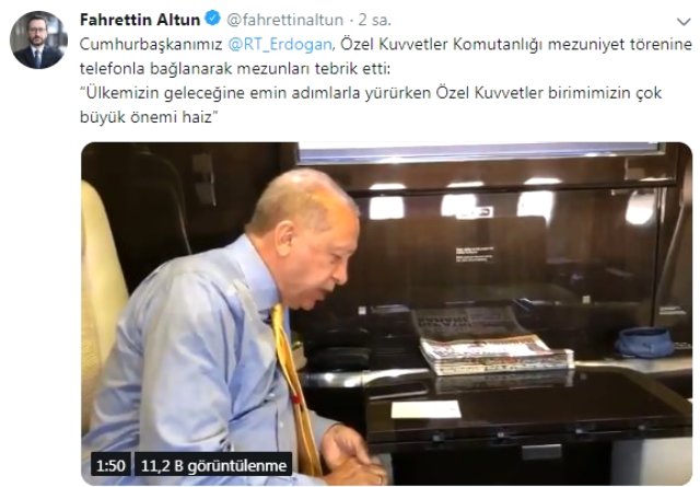 Erdoğan'ın, Mezuniyet Törenine Telefonla Bağlandığı Anlar Sosyal Medyada Paylaşıldı