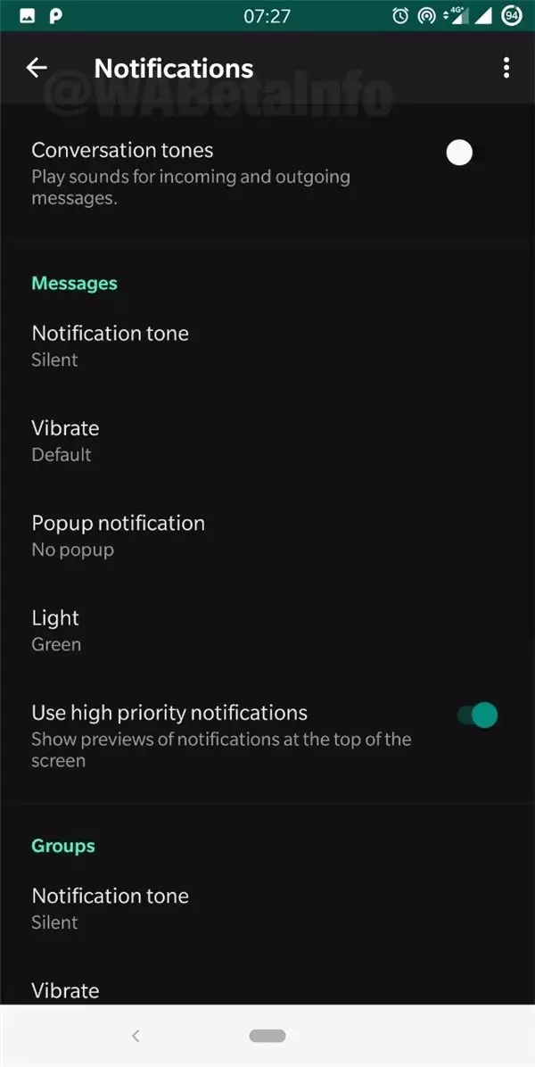 Whatsapp, Android Beta Uygulamasına Karanlık Mod Getirdi