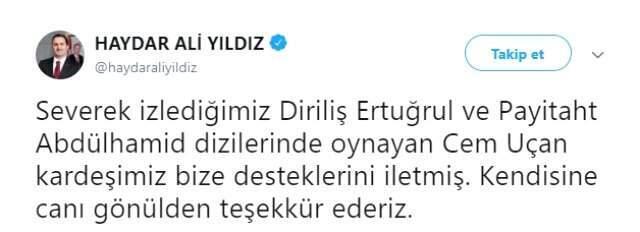 Diriliş Ertuğrul Oyuncusu Cem Uçan, Yerel Seçimlerde Oy Vereceği Partiyi Açıkladı