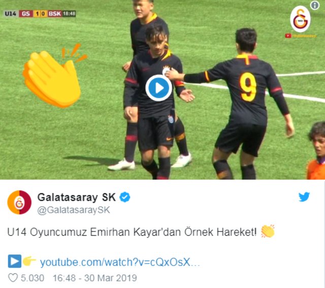 Galatasaraylı Genç Futbolcu Emirhan Kayar'dan Örnek Davranış