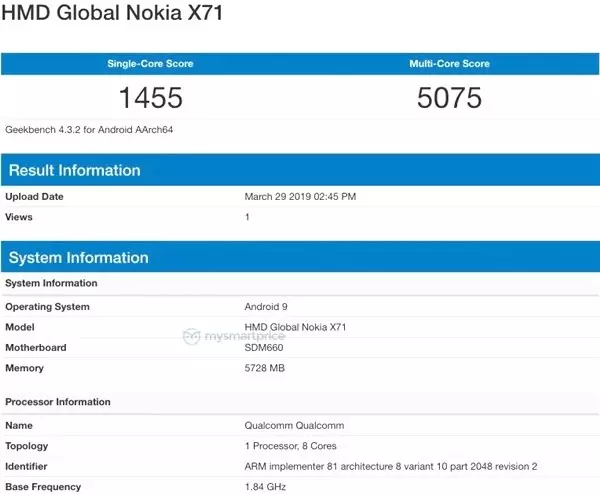 Nokia'nın Yeni Canavarı X71, Geekbench'te Görüldü