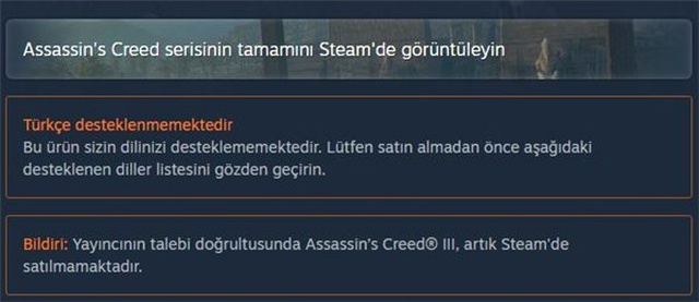 Assassin's Creed Iıı'ün Orijinal Versiyonu, Dijital Platformlarda Satıştan Kalktı