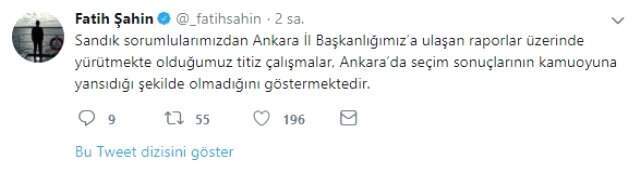 Son Dakika! AK Parti'den Seçim Sonuçlarına İlişkin Açıklama: Ankara'da Seçim Sonuçları Kamuoyuna Yansıdığı Şekilde Değil AK Parti'den Ankara'daki Seçim Sonuçlarına İlişkin Açıklama: Sonuçlar Kamuoyuna Yansıdığı Şekilde Değil