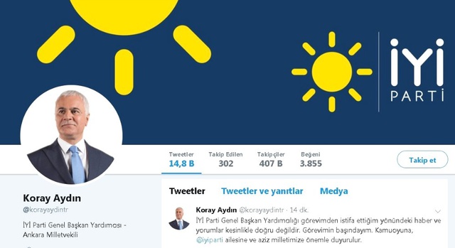 İYİ Partili Koray Aydın'dan 