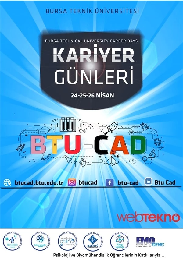 Btu-Cad Etkinliği, 23-25 Nisan Tarihlerinde Bursa Teknik Üniversitesi'nde
