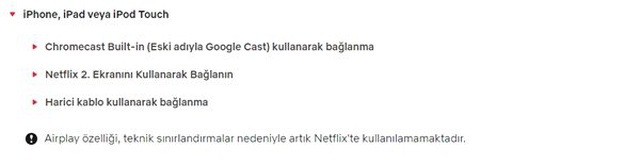 Apple'dan İlk Hamle Geldi: Netflix'in Airplay Desteği Kesildi