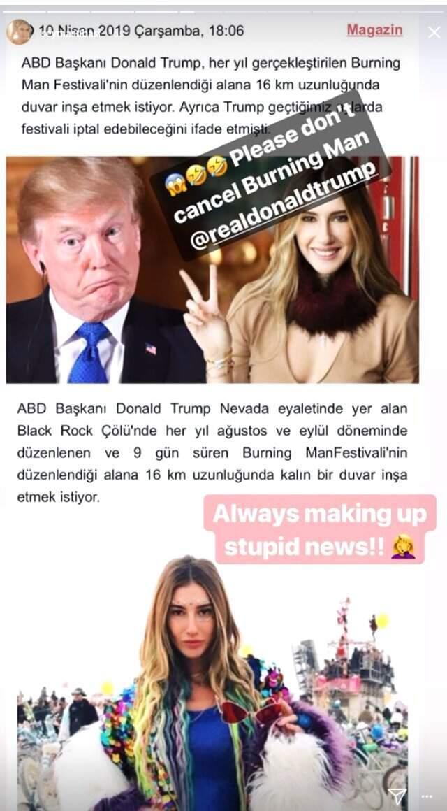 Şeyma Subaşı'ndan Burning Man Tepkisi! Trump'a Mesaj Gönderdi