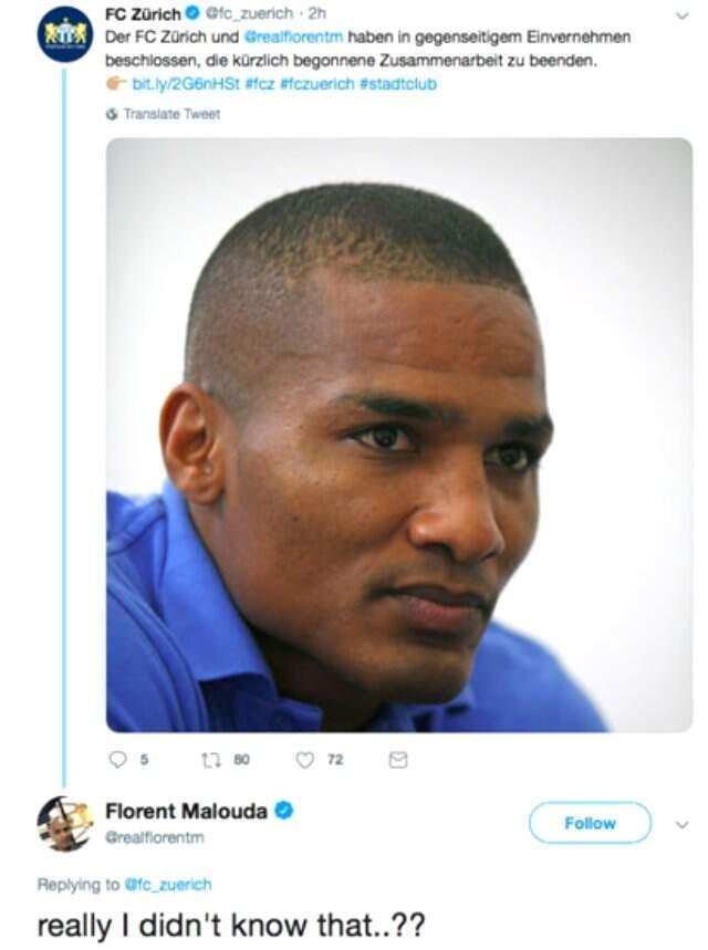  <a class='keyword-sd' href='/trabzonspor/' title='Trabzonspor'>Trabzonspor</a>'un Eski Oyuncusu Florent Malouda, Kovulduğunu Twitter'dan Öğrendi