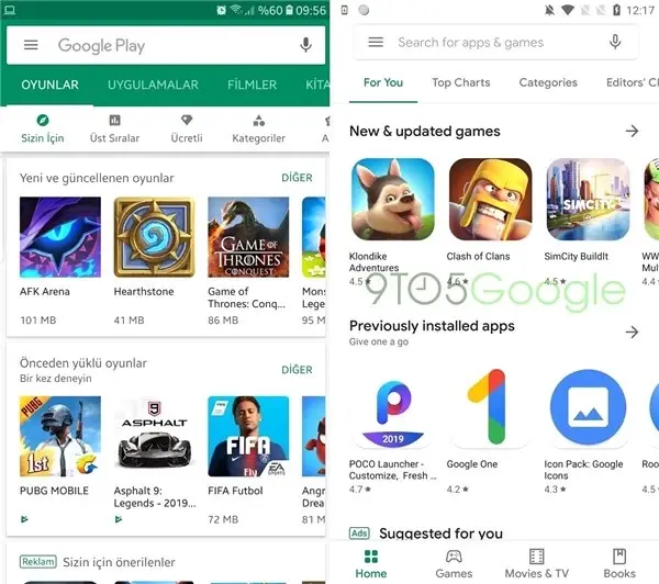 Google, Play Store'un Tasarımını Yenileyecek: İşte Yeni Tasarım