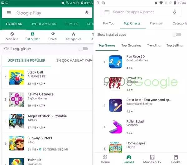 Google, Play Store'un Tasarımını Yenileyecek: İşte Yeni Tasarım