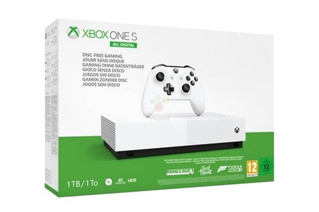 Xbox One S'in Disksiz Versiyonu All Digital Edition'ın Tasarımı ve Fiyatı Ortaya Çıktı