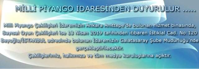 On Numara Çekilişi Saat Kaçta? (On Numara Sonuçları 15 Nisan 2019 Milli Piyango)