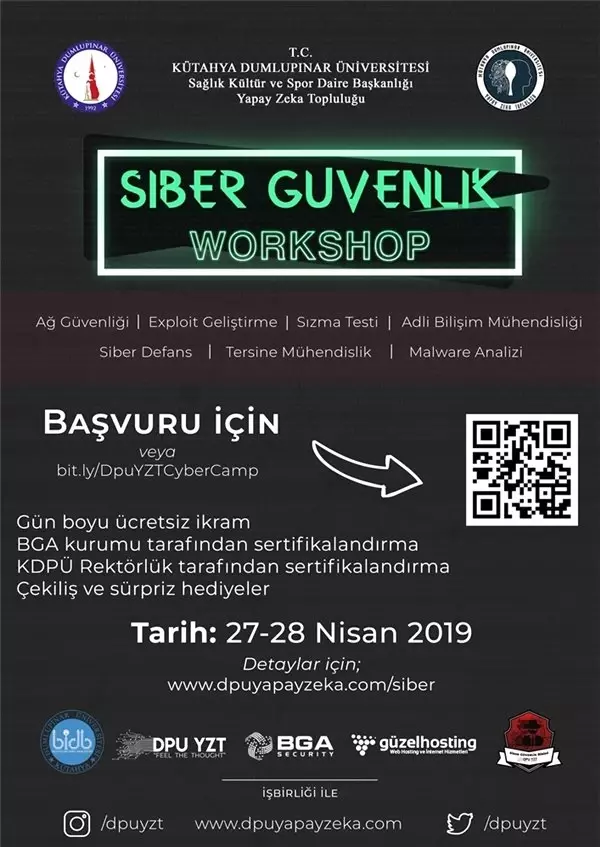 Dpu Siber Güvenlik Workshop Etkinliği, 27-28 Nisan'da