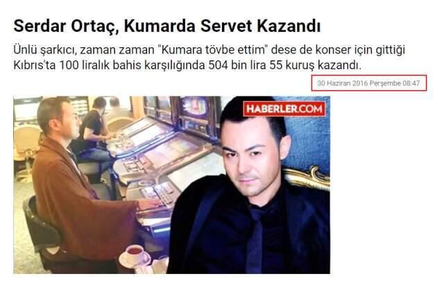 2. Sayfa Programının Sunucuları, Serdar Ortaç'ın 3 Yıllık Kumar Fotoğrafını Yeniymiş Gibi Sundu