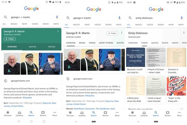 Google, Arama Sonuçlarını Ek Bilgiler ve Sekmelerle Geliştirdi