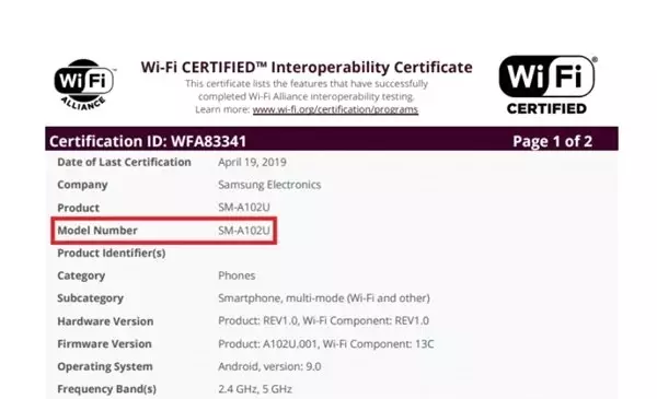 Samsung'un Galaxy A10e Modeli Wi-Fi Sertifikası Alırken Ortaya Çıktı