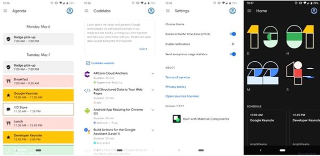 Google I/o 2019 Uygulamasına, Karanlık Tema ve Arttırılmış Gerçeklik Desteği Eklendi