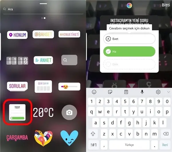 Instagram'da Soru Bombardımanı Başlıyor: Hikayeler'e Test Özelliği Geldi