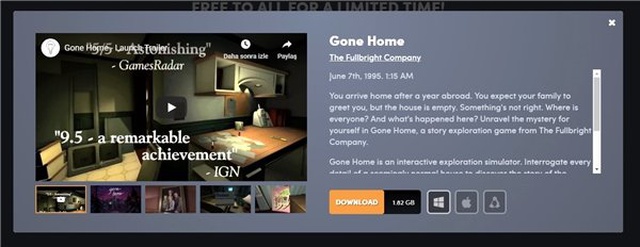 Steam'de 24 TL Olan Oyun, Humble Bundle'da Kısa Süreliğine Ücretsiz Oldu (Windows, Mac, Linux)