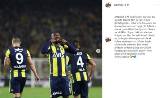 Emmanuel Emenike'den Fenerbahçe Taraftarına Birlik Mesajı
