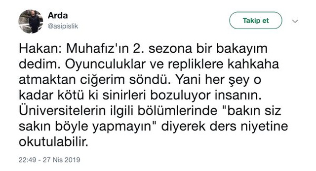 Hakan: Muhafız'ın Pek Beğenilmeyen 2. Sezonu İçin Sosyal Medyada Yapılan Yorumlar