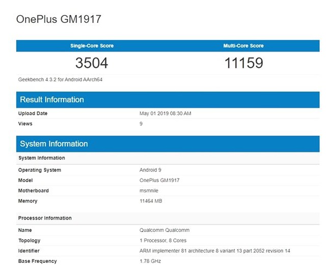 Genkbench'te Etkileyici Puan Alan Bir Telefonun Oneplus 7 Pro Olduğu İddia Edildi