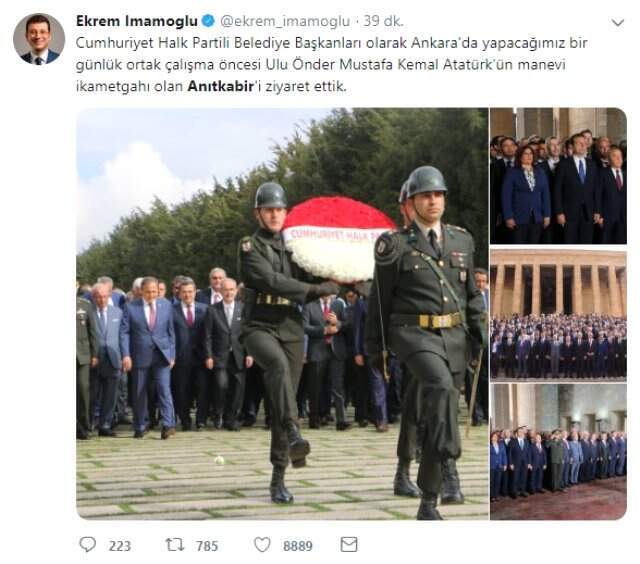 CHP'li Belediye Başkanları Anıtkabir'i Ziyaret Etti CHP'li Belediye Başkanları Anıtkabir'i Ziyaret Etti