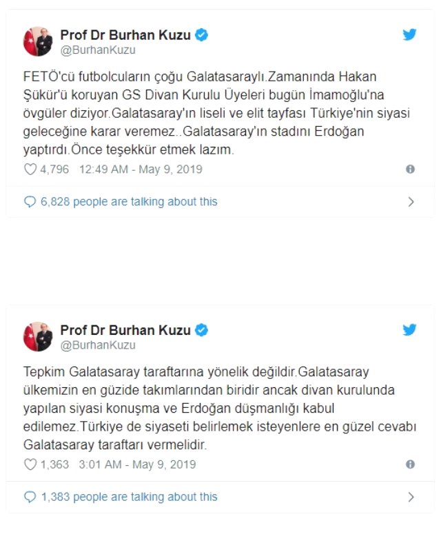 Burhan Kuzu: FETÖ'cü Futbolcuların Çoğu Galatasaraylı