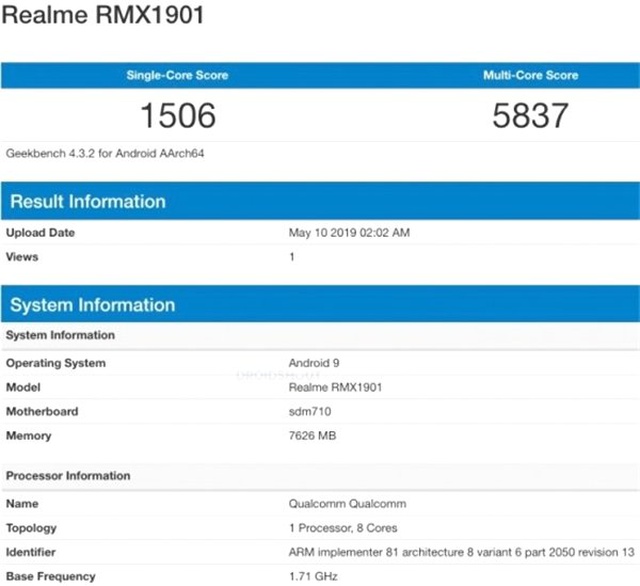 8 Gb Ram'li Realme X, Geekbench'te Görüntülendi