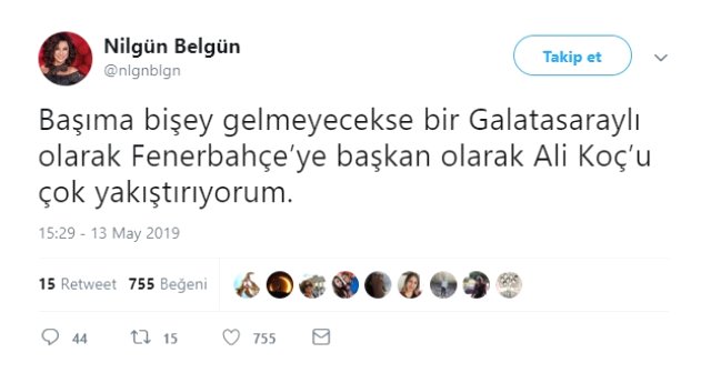 Oyuncu Nilgün Belgün'den Ali Koç İtirafı: Fenerbahçe'ye Çok Yakıştırıyorum