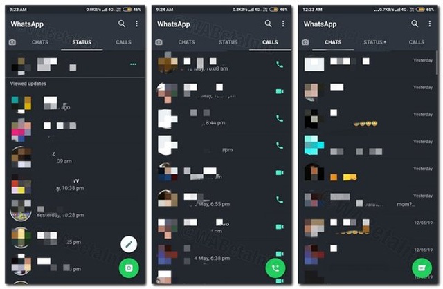 Whatsapp'a Karanlık Mod Özelliği Geliyor: İşte Örnek Ekran Görüntüleri