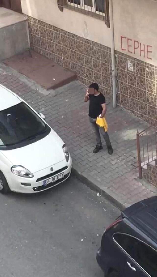 Kız Çocuklarını İzleyerek Sokak Ortasında Mastürbasyon Yapan Sapık Kamerada!
