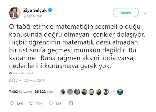 Milli Eğitim Bakanından 'Matematik Dersi Seçmeli Olacak' İddiaları Hakkında Açıklama