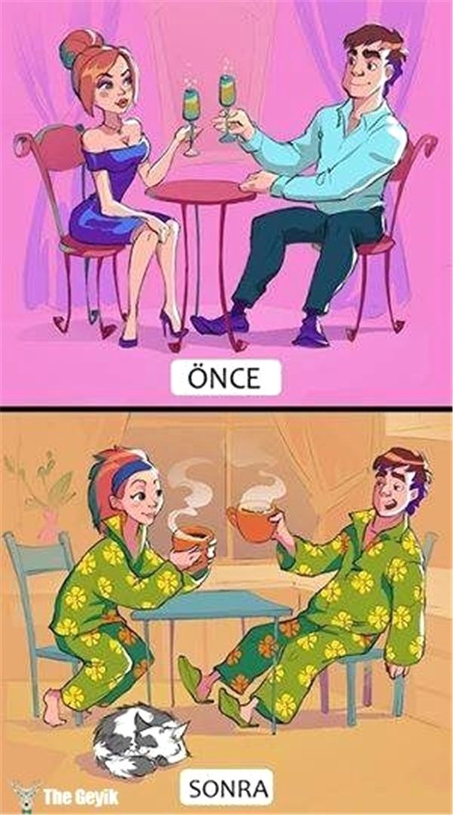 Evlilikten Önce ve Sonra İlişkilerin Değişimini Gösteren 9 Komik Çizim