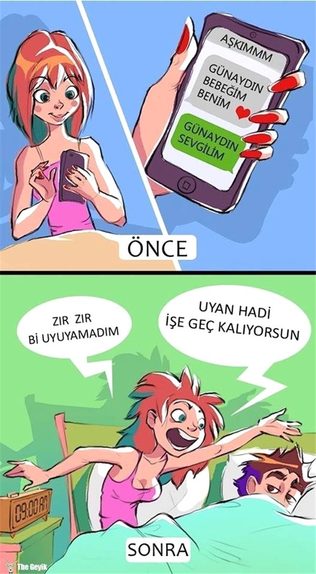 Evlilikten Önce ve Sonra İlişkilerin Değişimini Gösteren 9 Komik Çizim