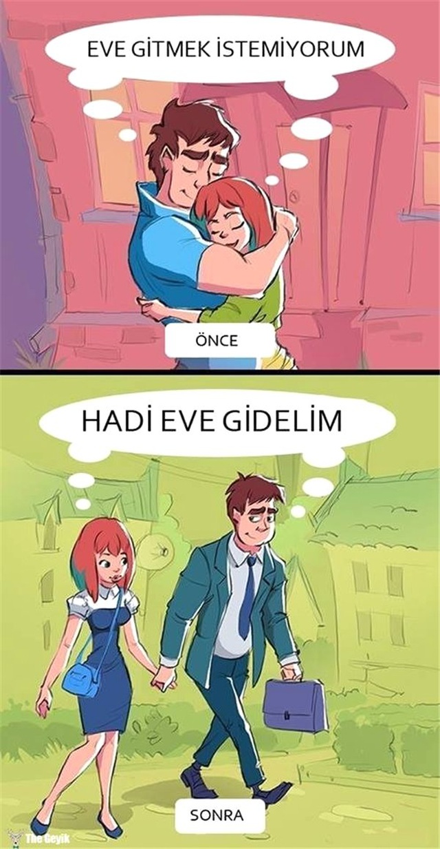 Evlilikten Önce ve Sonra İlişkilerin Değişimini Gösteren 9 Komik Çizim